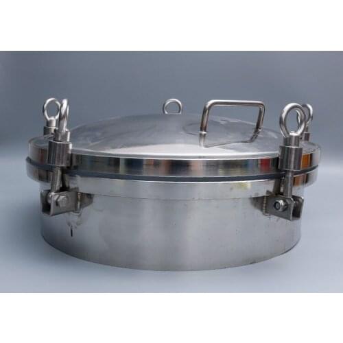SS304 SS316 Pressure Manhole Cover Round Pressure Manhole Observation High-pressure Manhole for Kettle Tank