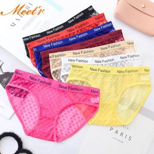 Meet'r 3Pcs/lot Seamless Panty Set Underwear Sexy Female Transparent Intimates Low-Rise Briefs Japanese G String Lingerie