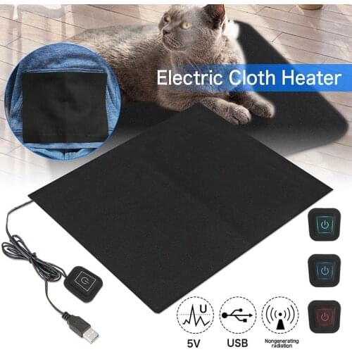 5V USB Temperature Winter Heated For Cloth Waist Warmer Tablet Electric Heating Sheet,Electric Clothes Heater Sheet Adjustable