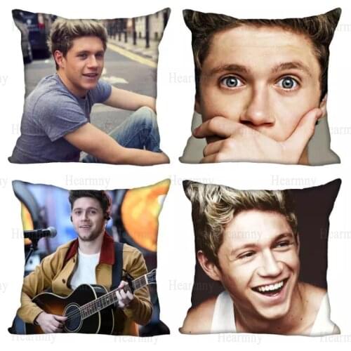 New Niall Horan Pillow Cover Bedroom Home Office Decorative Pillowcase Square Zipper Pillow Cases 45X45CM Satin Soft No Fade
