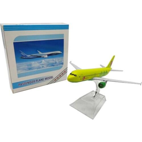 About 16CM A320 Model Russian Siberian S7 Airlines with Base Alloy Aircraft Model Toy Collection 1:400 Diecast Airplanes Plane