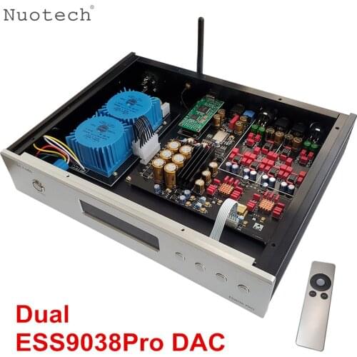 Nuotech Dual ES9038PRO DAC Full Balanced Support Bluetooth 5.0 with OLED Display Lossless Optical Coaxial Decoder