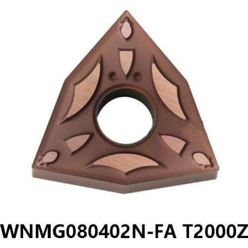 Original WNMG080402N-FA T2000Z WNMG080402 WNMG 080402 WNMG0804 Carbide Inserts Lathe Turning Tools processing Steel 10pcs/box