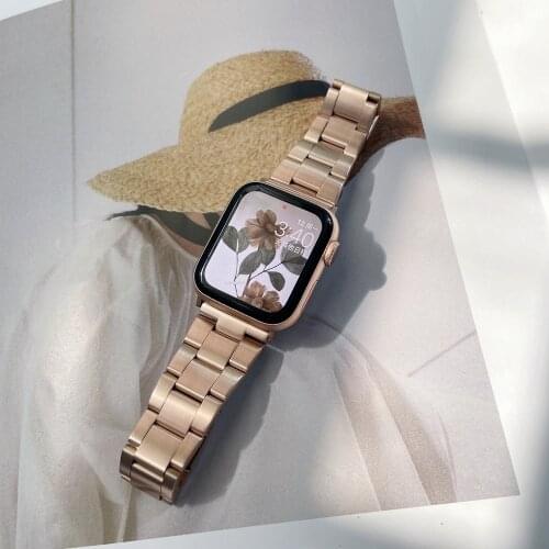 Excellent strap for Apple Watch Band stainless steel Series 1 2 3 4 5 6 se for Iwatch 38mm 40mm 42mm 44mm