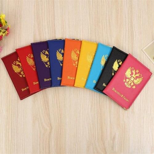 Simple Soft Leather Russia Passport Cover Wallet Travel Accessories For Documents Bag Men Women The Passport Card Holder Case