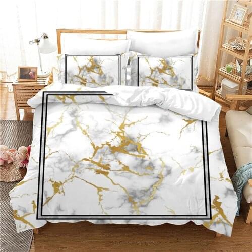 Marbling luxury bedding set queen size comforter set bed linen duvet cover set with pillowcase 3pcs king bed set bedclothes