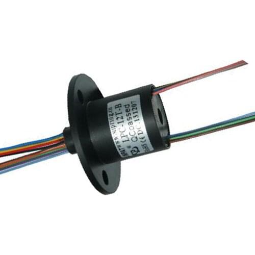 Stable Signal Transmitting Flange Capsule Slip Ring With 12 Circuits Low Resistance And Long Life For Spinning LED Industry