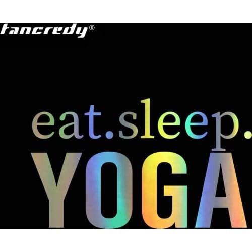 Car Styling Eat Sleep Yoga Creative Words Sticker Vinyl Car Bumper Body Window Stickers and Decals Auto Decorations Accessories