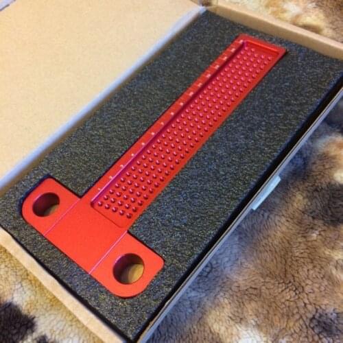 Aluminum Alloy T-type 160mm Scribe Mark Measurement Tool Woodworking Precision Cross-calibration Ruler Scribe Mark Ruler