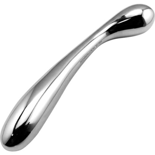 Heavy stainless steel double fake dildo G Spot wand anal beads butt plug metal prostate massager vaginal female sex toy