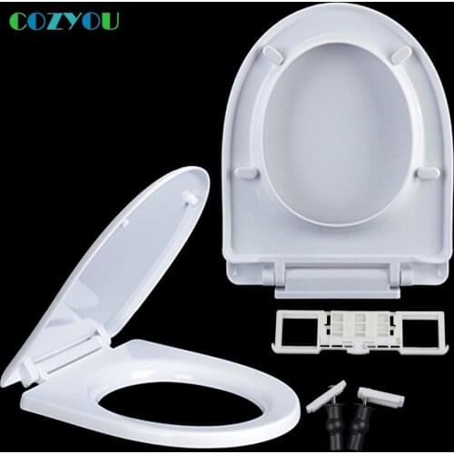 Elongated U shape Toilet seat soft Close Quick-Release above installation length 418mm to 465mm,width 344mm to 364mm GBP17297PU