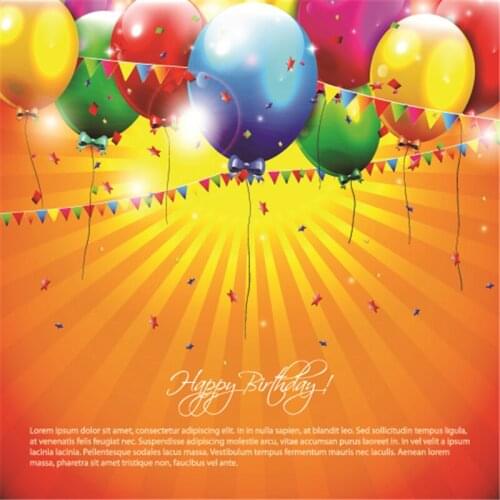 VinylBDS 5x7ft Birthday Photographic Background Balloons Party Birthday Backdrop Photography Newborn Microfiber Studio Backdrop