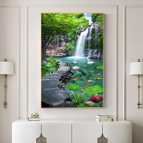 Scenery Landscape DIY Cross Stitch Embroidery 11CT Kits Craft Needlework Set Cotton Thread Printed Canvas Home Sale