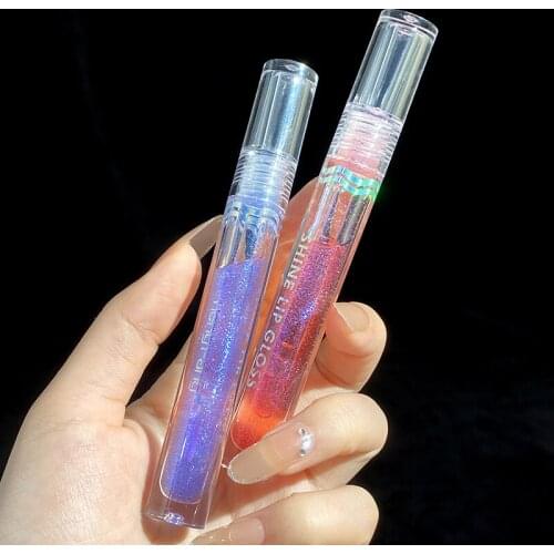 Mirror Gloss Lipstick Lip Gloss Lip Moisturizing Transparent Lips Oil Reduce Lip Lines Lip Plumping Lipstick With Fine Glitter
