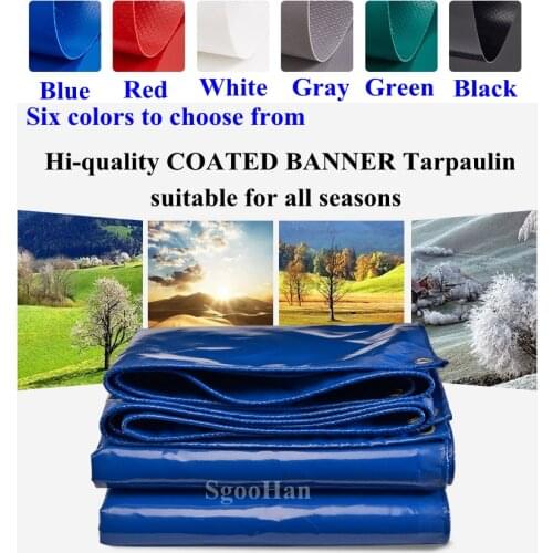 0.6mm 2x3m PVC Coated Banner Tarpaulin Oilcloth Rainproof Cloth Outdoor Awning Waterproof Oxford Cloth Sunshade Rainproof Sail