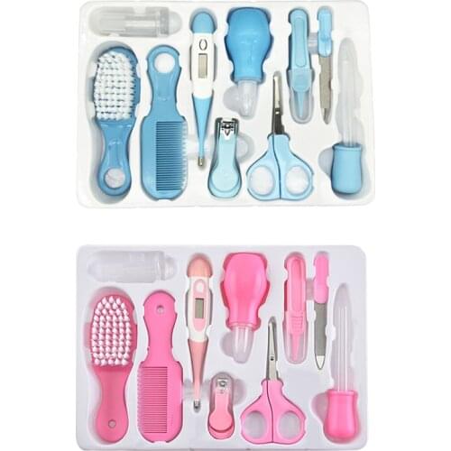 10Pcs/Set Newborn Baby Grooming Kit Nail Clipper Safety Care Set Baby Nail Trimmer Healthcare Kit Health Care Kit Portable