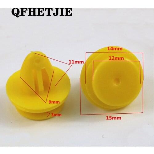 100PCS Yellow Car Door Panels Bumper Cover Fender Automotive Plastic Fasteners Auto Fastener Clips Set Auto Fasteners