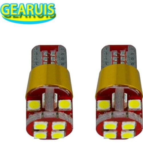 2pcs T10 W5W Canbus 3030 LED 12 SMD 0.19A No Error 194 168 Non polar car auto reading parking fog marker rear light 12V to 24V