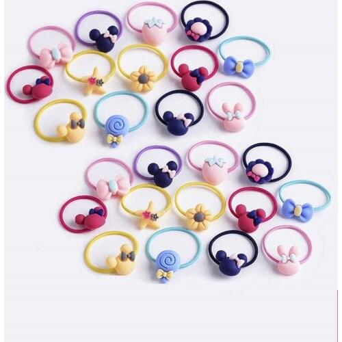 5/10/20/50 Pcs Flower Princess Headwear Baby Headdress Girls Hair Accessories Kids Elastic Bands Children Hair Ropes Scrunchies