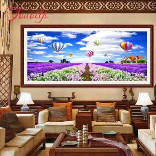 DIY Diamond Embroidery,square&Round Diamond Lavender landscape Full rhinestone 5D Diamond painting cross stitch,needlework