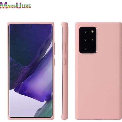Liquid Silicone Case For Samsung Galaxy Note 20 Ultra Note20 Gel Rubber Full Body Protection Shockproof Anti-Drop Funda Cover