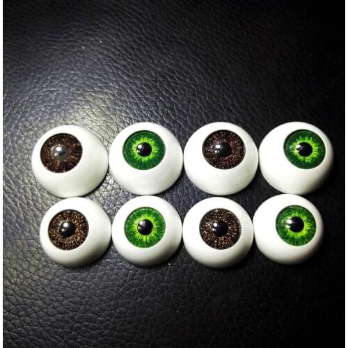 6Pcs (3 Pairs) 20mm/22mm Doll Eyeballs Acrylic Half Round BJD Doll Eyes Reborn Mix Color Doll Eyes for Toys Accessories DIY