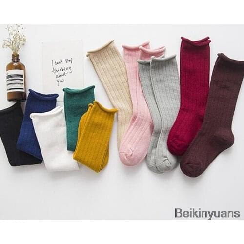 Knee socks cute cartoon hit color baby baby socks knee girl boy baby toddler socks animal baby soft cotton socks 1-10 years old