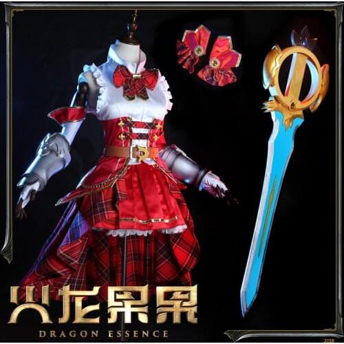 Hot Game Princess Connect! Re:Dive Nozomi Cosplay Costume Cute Red Plaid Skirt Female Role Play Clothing High-End Custom-Make