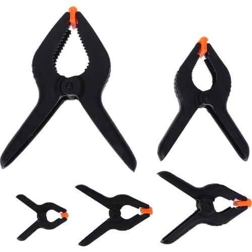 HUXUAN New 2/3inch Spring Clamps Plastic Nylon Clamps For Woodworking Spring Clip Photo Studio Background DIY Woodworking Tools