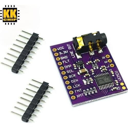 Interface I2S PCM5102A Decoder Stereo DAC Module Audio Digital Converter CJMCU5102 PLL Voice Module with 3.5mm Headphone Holder