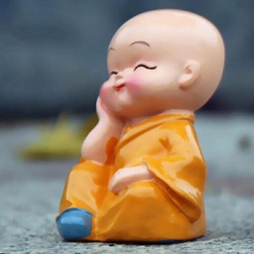 4pcs/set Chinese Gongfu Monk Figurine Resin Kung Fu Buddhist Figure Statue Decoration Home Car Shaolin Dolls Office Monk I3Y4