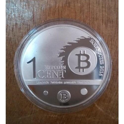 One Bitcent Btc 40mm Silver Plated Coins Collectibles Challenge Coingreat Gift Copy Coins-replica Commemorative Coins