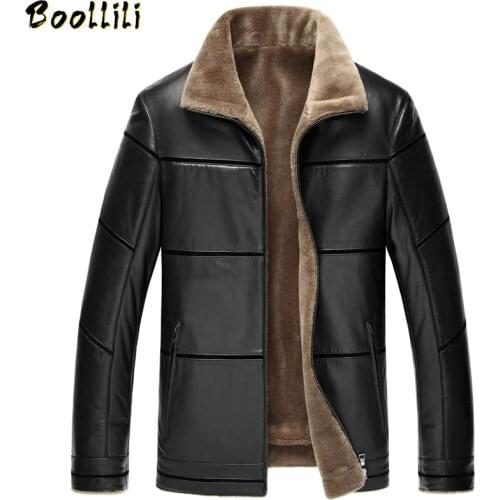 2020 Leather Jacket Men Warm Thick Plus Velvet Lining Sheepskin Faux Leather Jacket Loose Chaquetas De Couro Plus Size 8XL