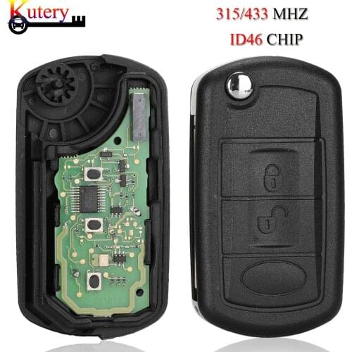 Kutery 5pcs/Lot Folding Remote Smart Car Key For Range Rover Sport Land Rover Discovery 3 3Buttons 315/433Mhz ID46 PCF7941 Chip