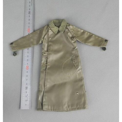 1/6 Scale WWII Military Police Long Leather Coat Model for 12''Figure Body DIY Accessories