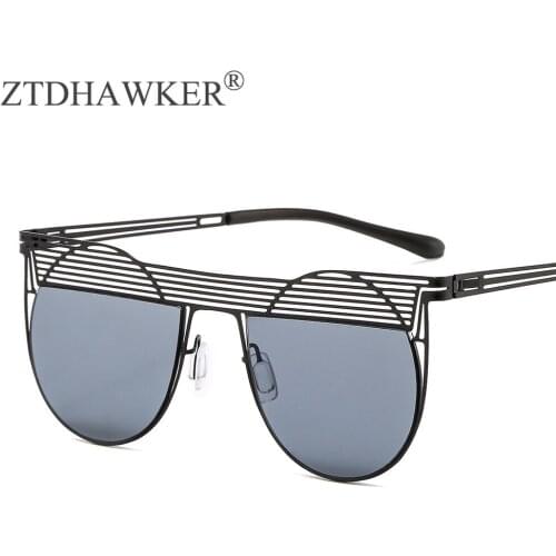 New Personality Elastic Stainless Steel Mesh Sun Glasses for Women Designer High Quality Sunglasses Men