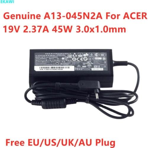 Genuine A13-045N2A 19V 2.37A 45W 3.0x1.0mm AC Adapter For ACER Aspire V3-371 SWIFT 3 ADP-45HE B Laptop Power Supply Charger