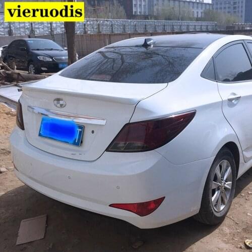 Use for hyundai verna spoiler accent spoiler 2011-2015 verna/accent spoiler Without Paint Car Rear Trunk Rear lip spoiler