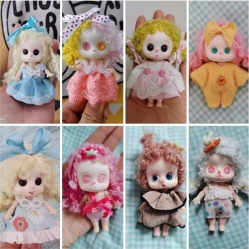 DIY Resin Dolls Mini With Clothes Shoes Toy Confused Doll Girls Birthday Suprise Gifts