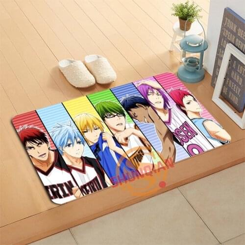 Custom Kurokos Basketball Doormat Bath Mats Foot Pad Home Decor Bathroom Mats Door Mat Floor Mat A320#101