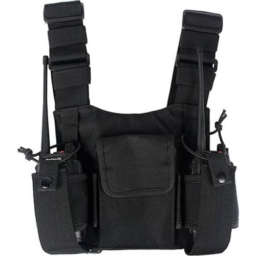 Radio Chest Harness Chest Front Pack Pouch Holster Vest Rig Chest Bag for Walkie Talkie Motorola Baofeng TYT Wouxun