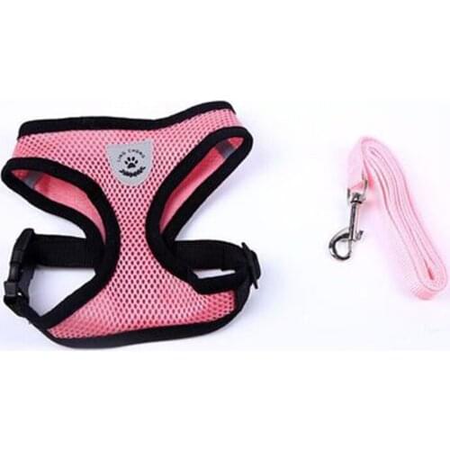 Dog Harness Vest Adjustable Soft Breathable Dog Harness Nylon Mesh Vest Harness Strap Washable Convnient for Puppy Collar Pet