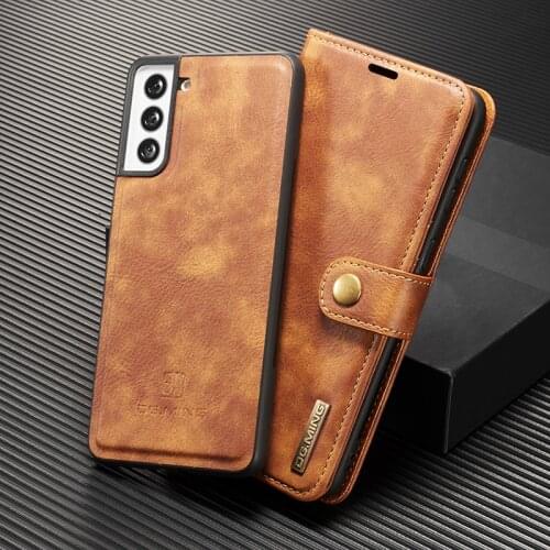 Luxury Genuine Leather Case For S10 S20 Plus Note20 Ultra Magnetic Cover Detachable For Samsung Galaxy Note 10 9 S9 S8 S10 Plus