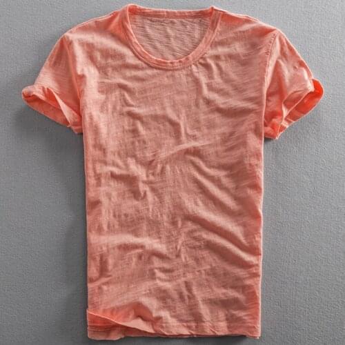 Loose Men Shirts Summer New Arrivals Cotton Shirt Thin Breathable Colorful Mens Clothing White Shirts European Style A746