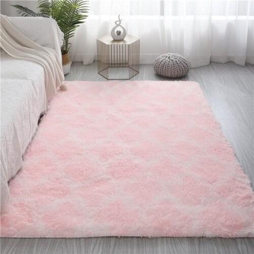 Nordic ins variegated tie-dye gradient carpet bedroom living room bay window rug tatami rectangular thick carpet crawling mat