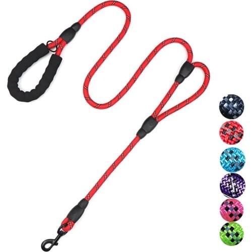 Heavy Duty Dog Leash Soft Padded 2 Handles Comfortable Reflective Pet Dog Lead Leash Training Strong Rope For Medium Large Dogs
