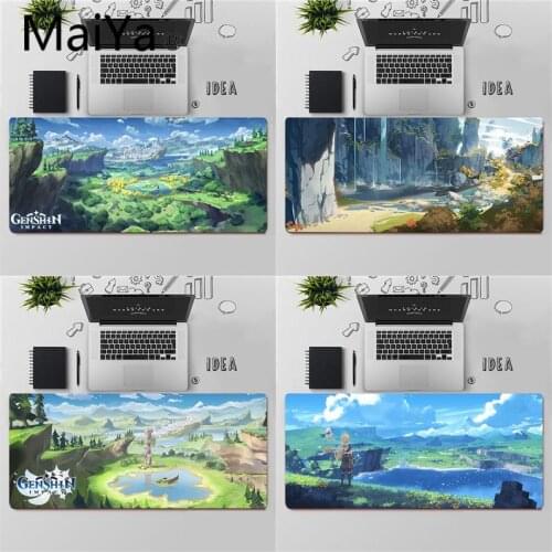 Maiya Top Quality Genshin Impact Mountain Durable Rubber Mouse Mat Pad Free Shipping Large Mouse Pad Keyboards Mat