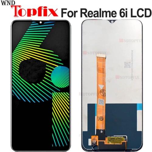 100% Tested For OPPO realme 6i RMX2040 LCD Display Touch Screen Digitizer Assembly Replacement For phone 6.5" Realme 6i LCD