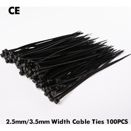 100pcs/bag cable tie Self-locking plastic nylon tie White Нейлоновая кабельная стяжка Cable Wire Cable Zip Ties