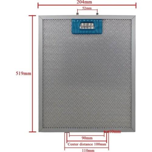 204X519 258X328 390X136 277X327 range hood filter Exhaust hood metal dust filter Cooker Hood Mesh Filter Metal Grease Filter